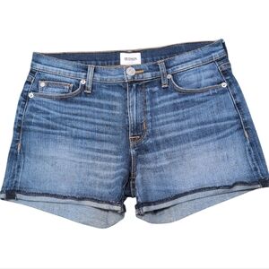 Hudson Asha Midrise Cuffed Jean Shorts Denim Medium Wash Size 27